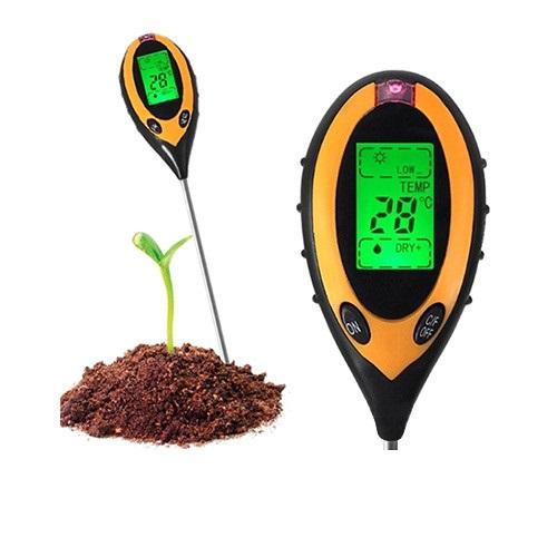 Dụng cụ đo độ ph 4 trong 1, đo độ ph, độ ẩm đất, đo ánh sáng, nhiệt độ - máy đo ph đất 4 chức năng màn hình lcd