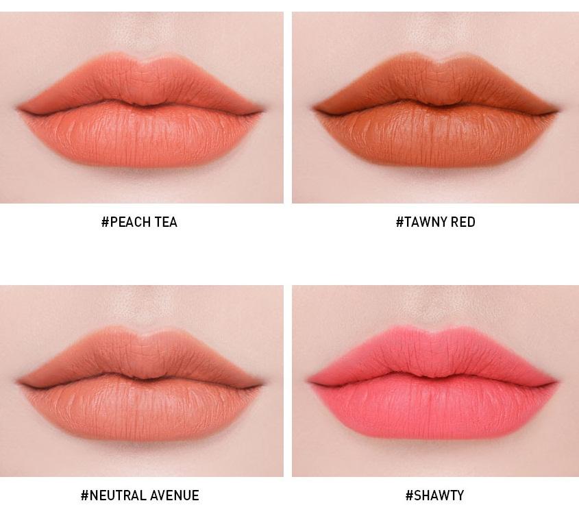 [HOT NEW 2018] Son Kem Lì 3CE Soft Lip Lacquer #Tawny Red - Tone Cam Đất