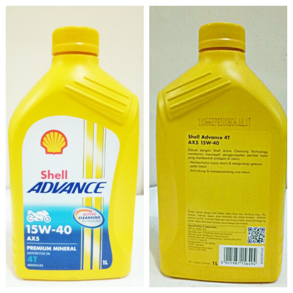 NHỚT SHELL ADVANCE AX5 15W-40 0,8L