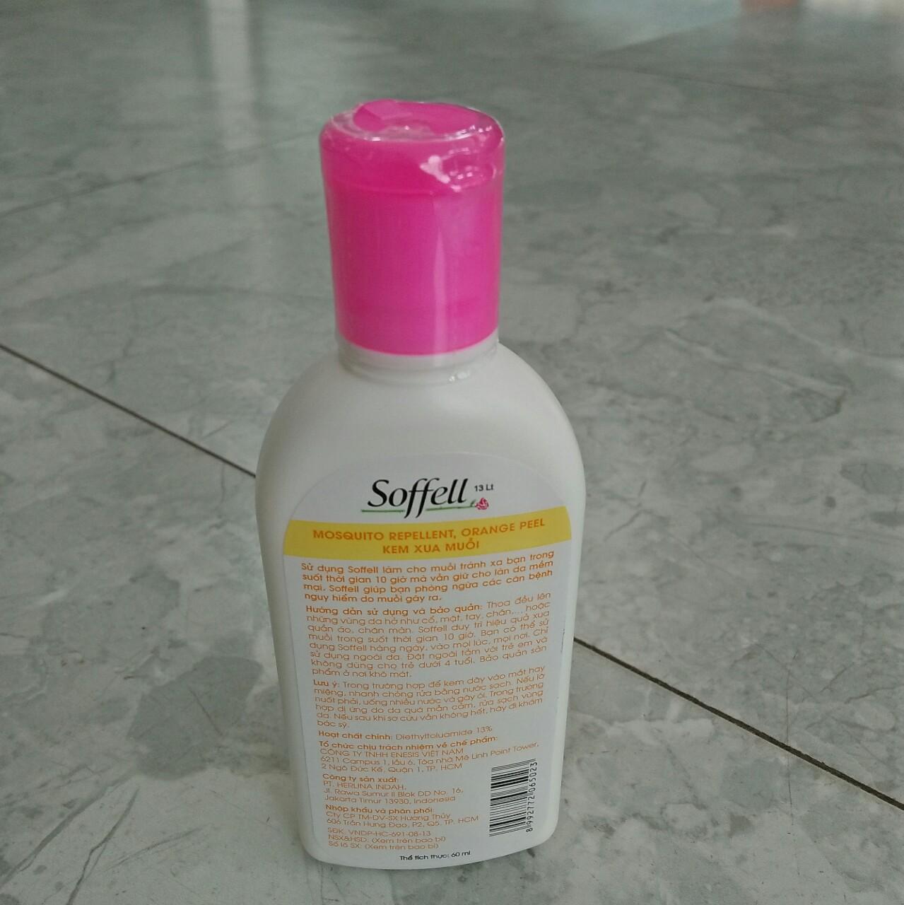 Kem chống muỗi hương cam Soffell  60ml