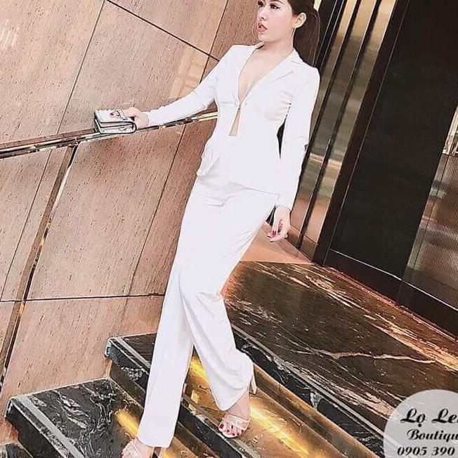 Sét áo vest trâm cài quần tây