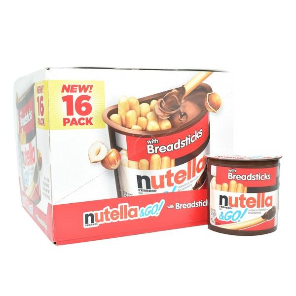 [Date 2.2024] - BÁNH QUE CHẤM BƠ CHOCOLATE HẠT DẺ NUTELLA BREADSTICKS MỸ (THÙNG 16 HỘP)