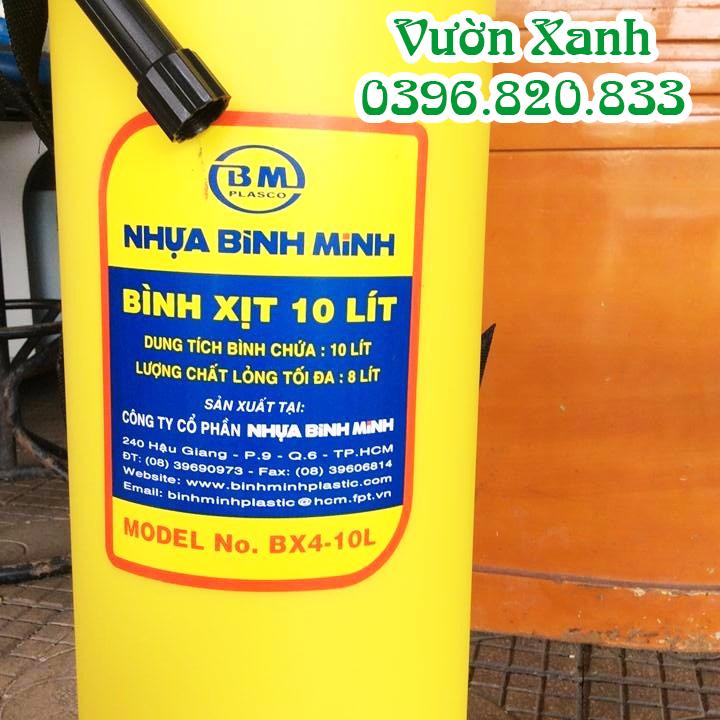 Bình phun xịt tưới 10 lít Bình Minh chắc bền