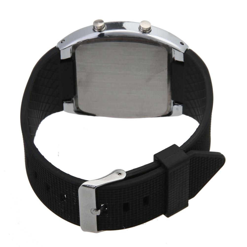 men's black rubber speedometer digital wrist led watches