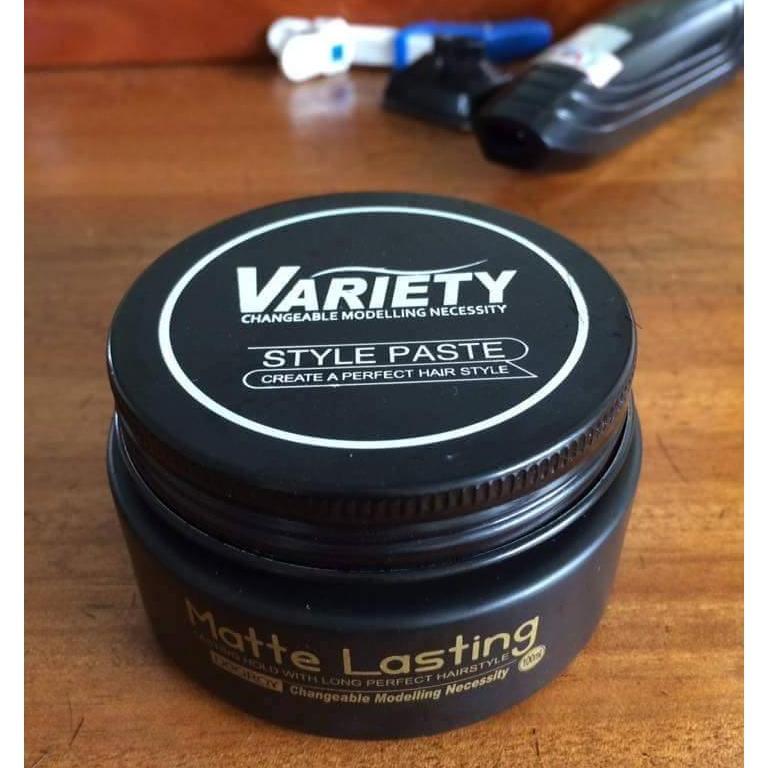 Sáp vuốt tóc Variety Matte Lasting + Gôm Xịt tóc đen đỏ 400ml