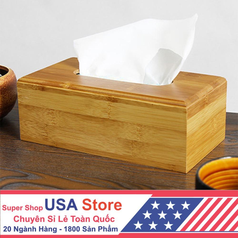 Hộp Gỗ Tre Đựng Giấy Ăn 4 Mặt (Chọn Size)  CDS1392