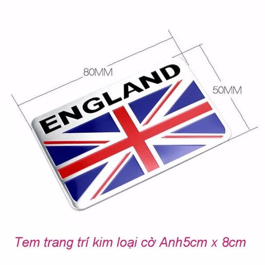 Tem trang trí Cờ Anh dán trang trí Ô tô, Xe máy ( 5 x 8 cm)