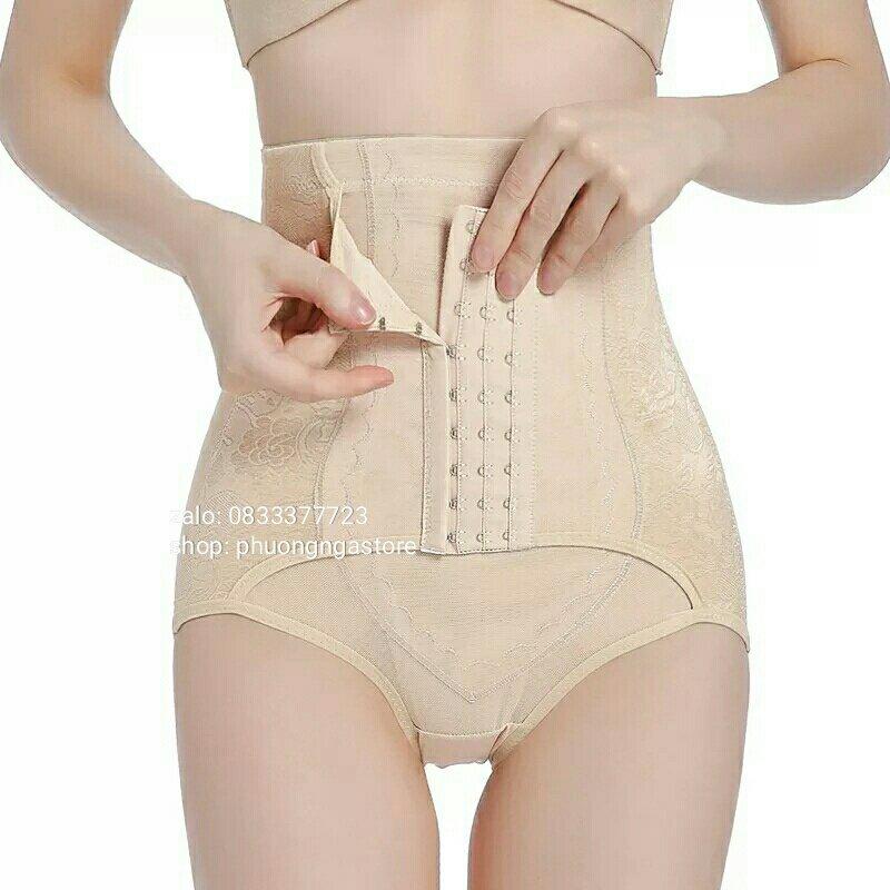quần gen nịt bụng cạp cao có thanh chống cuộn