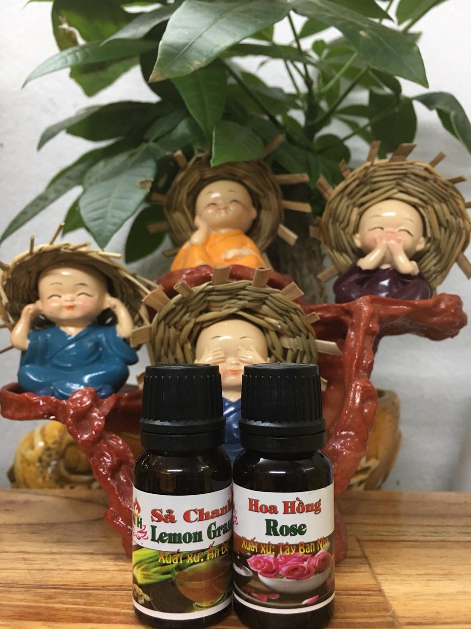 COMBO 2 TINH DẦU : SẢ CHANH VÀ HOA HỒNG
