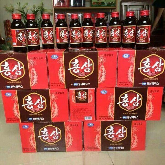 combo 5 hộp Nước hồng sâm Hàn quốc (hộp 10 chai x 100ml)