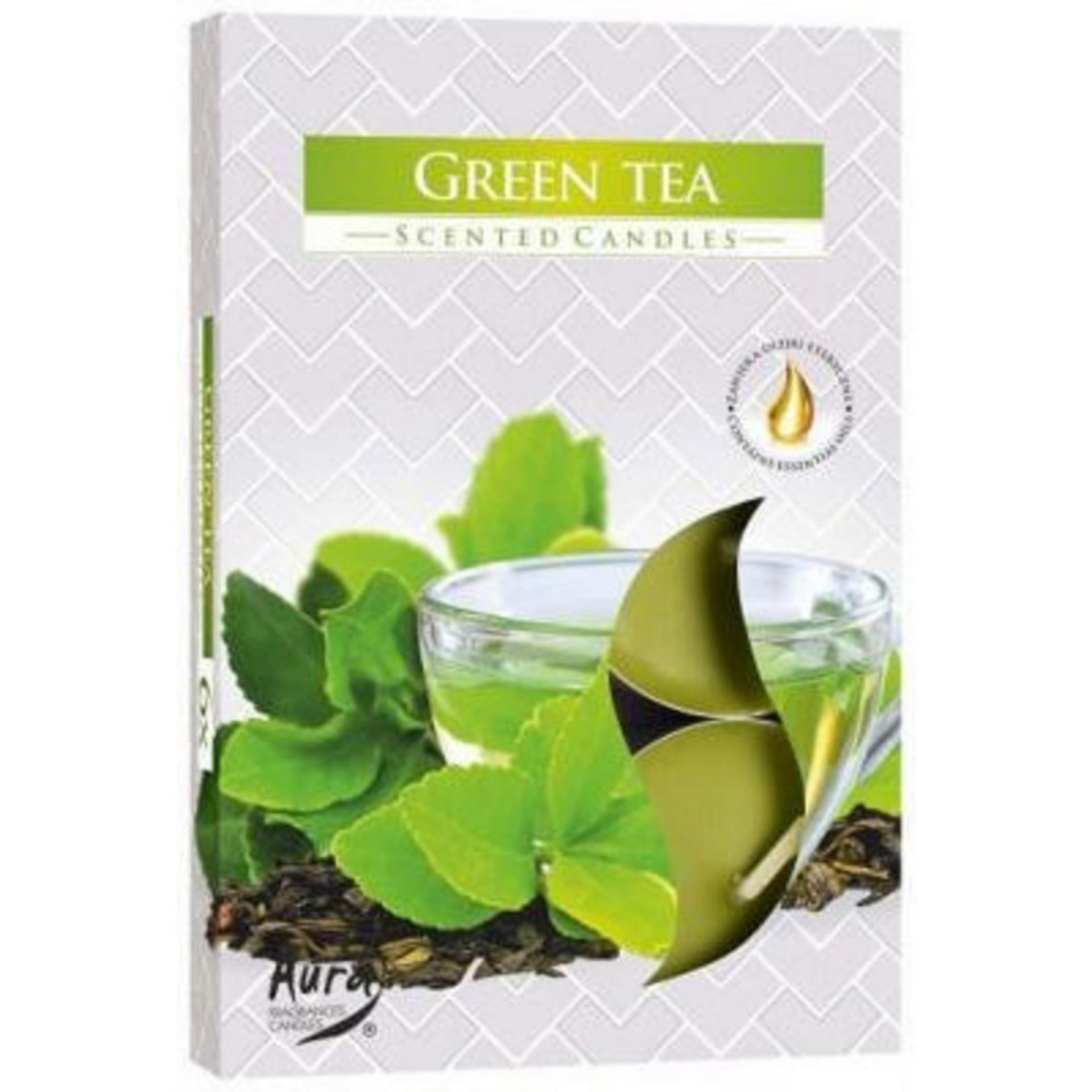 Combo 10  Hộp nến thơm Tealight Bispol Green Tea BIS5835 (Hương trà xanh)