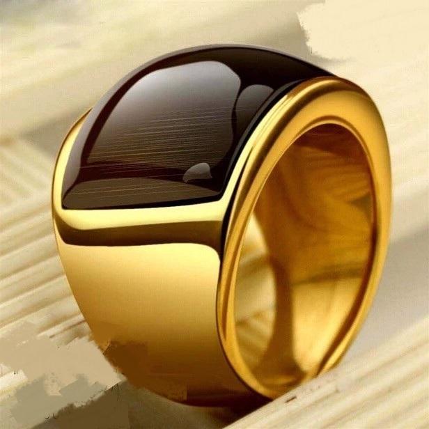 NHẪN ĐÁ MẮT MÈO NÂU BỌC VÀNG 24
