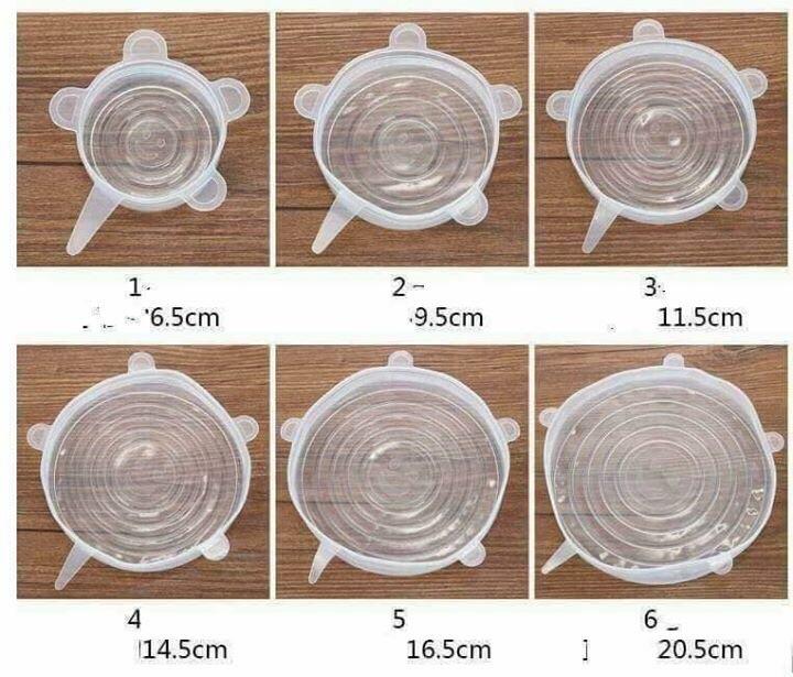 Set 6 nắp sillicon đậy bát