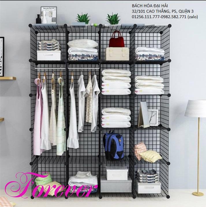 Kệ lưới sắt lắp ghép đa năng- kệ để đồ đẹp- tủ sách- kệ sách- chuồng quây thú cưng-kệ để cây cảnh- combo 65 lưới sắt 35x35cm, 14 ô
