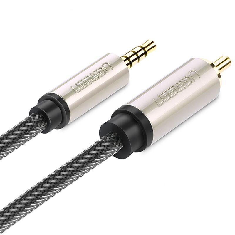 Dây loa Audio 3.5 ra Coaxial Ugreen 20732 (Nhôm-1.5m)