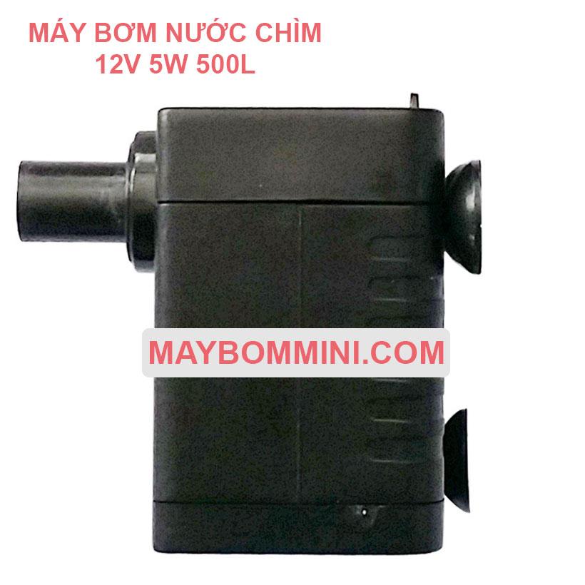 Máy bơm chìm hồ cá hòn non bộ 12V 5W 500L DC-808