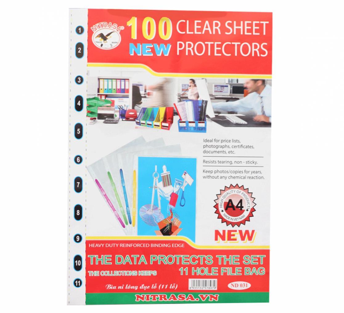 Bìa Lỗ Khổ A4 Trọng Lượng 400gram Xấp 100 Cái