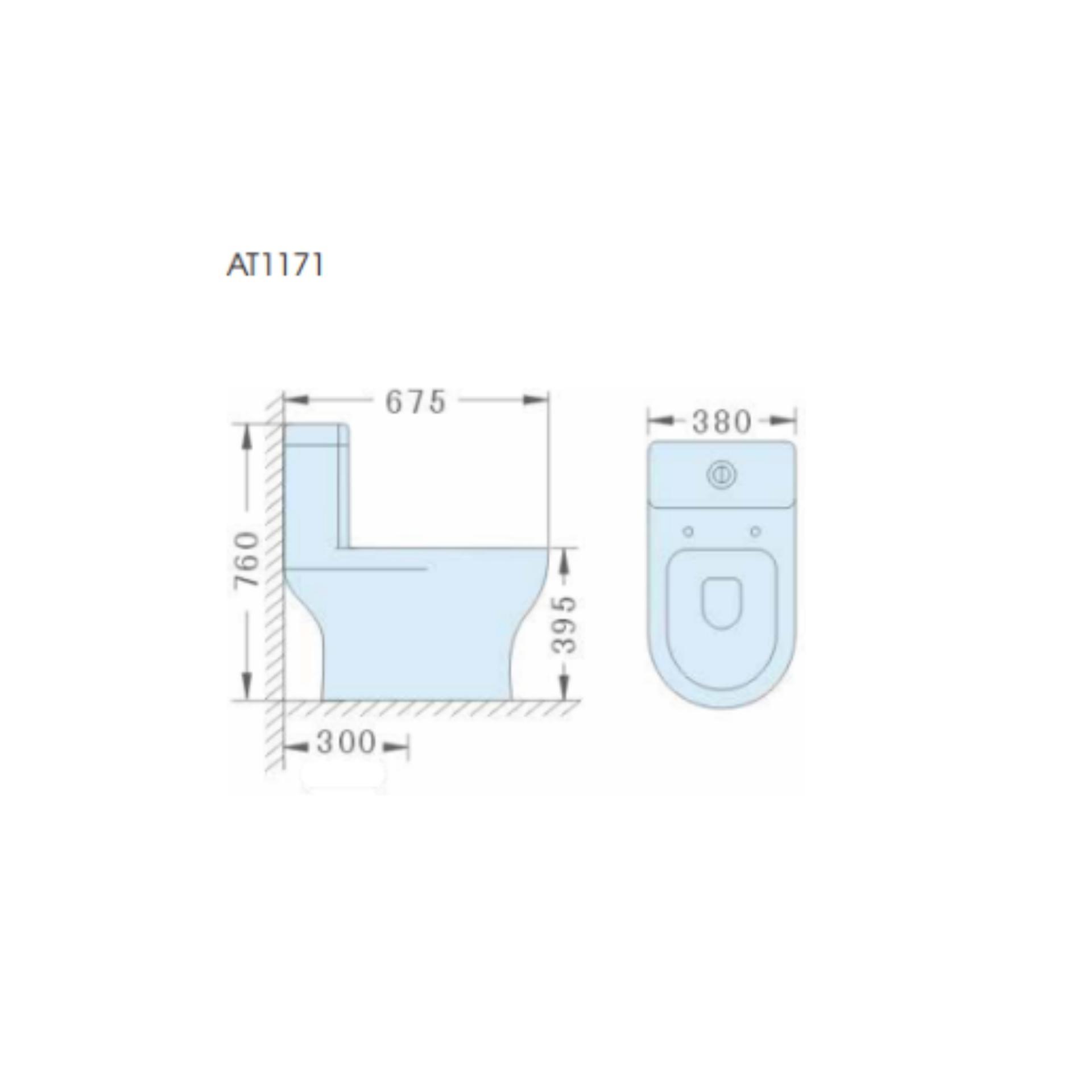 Bồn cầu 1 khối ATMOR Model: AT1171 có chế độ xả nước tiết kiệm và đảm bảo chất lượng cho người dùng