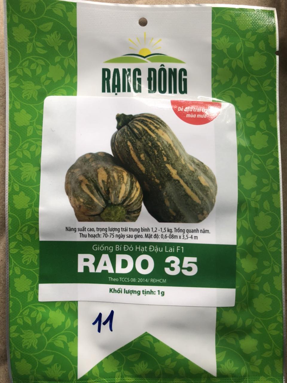 HẠT GIỐNG BÍ ĐỎ RADO 35- HẠT BÍ ĐỎ