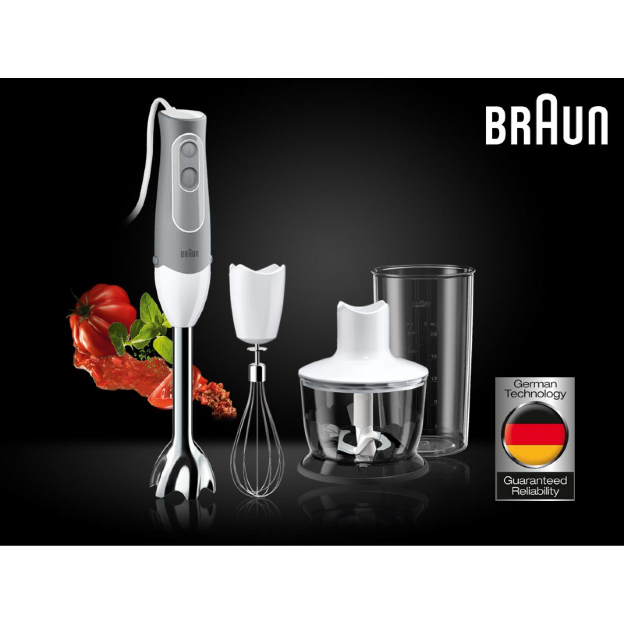 Máy xay cầm tay Braun MQ 535 Sauce (Trắng phối xám)