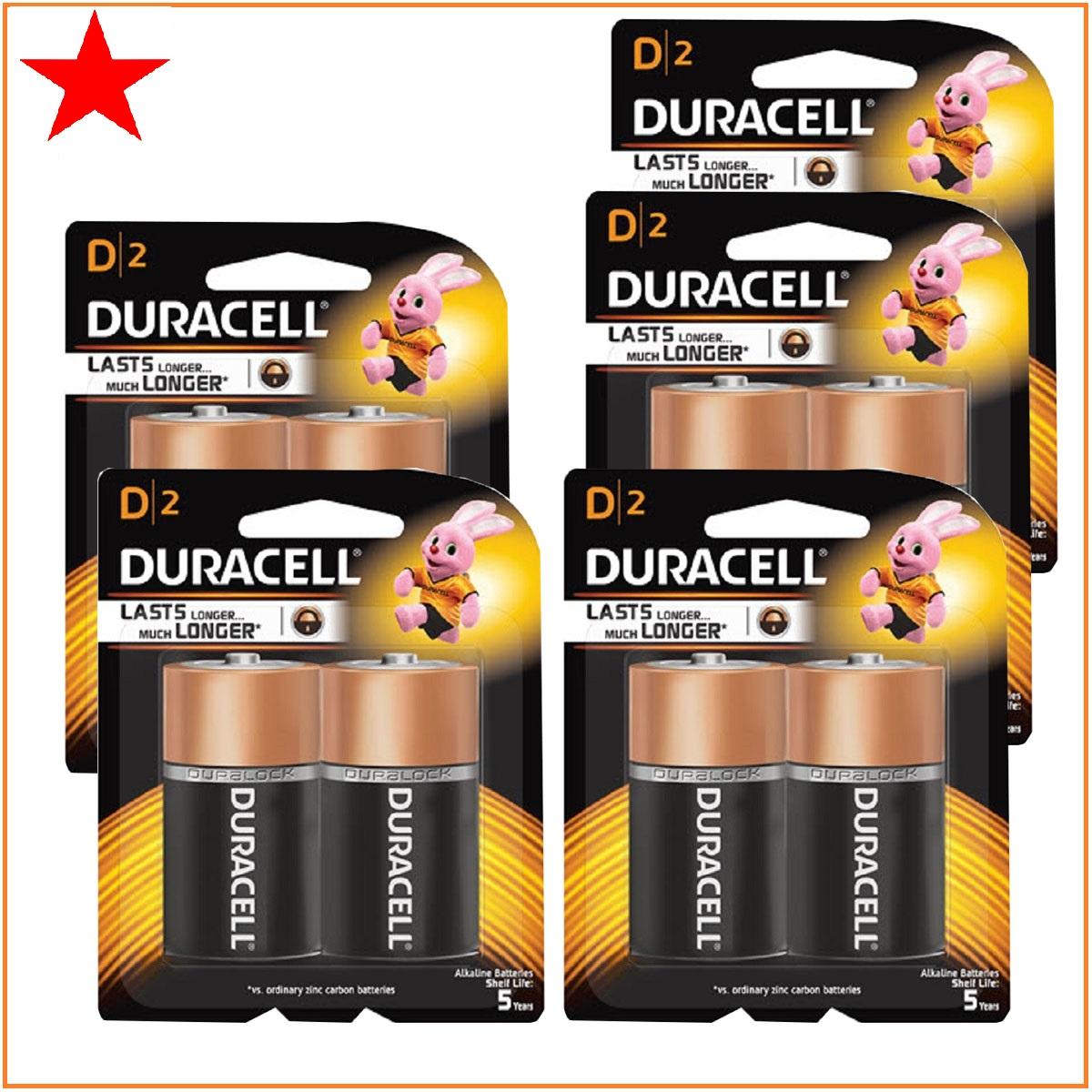 Combo 10 vỉ pin đại D Duracell Alkaline (1 vỉ 2 viên)