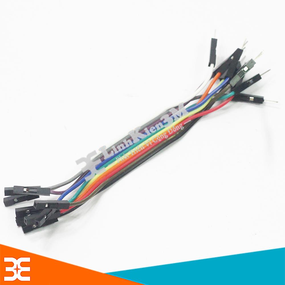 Dây Cắm Test Board, 7 Màu Dài 20Cm- Tệp 40 sợi (2 Đầu Đực - Cái)