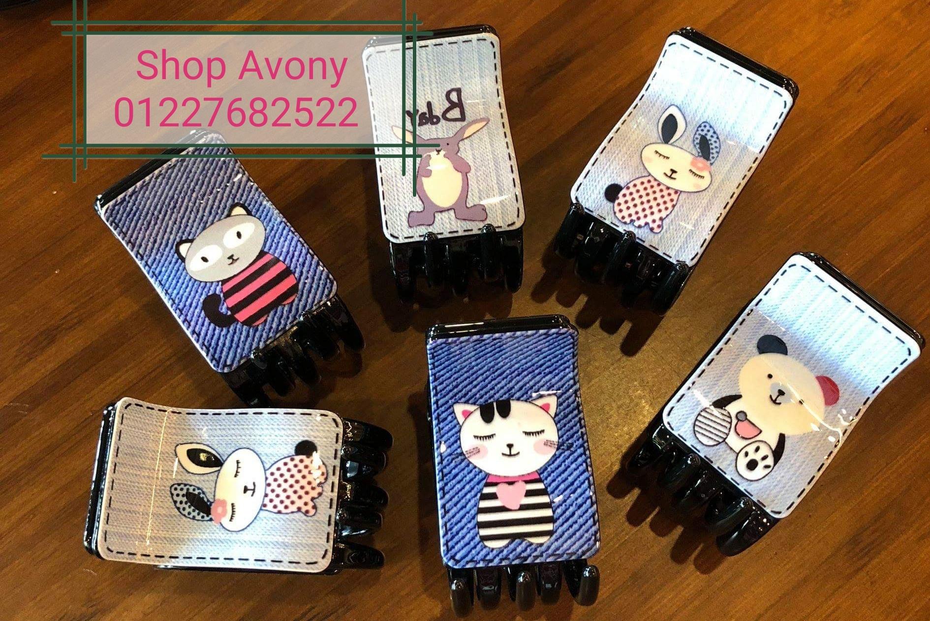 [HCM]Kẹp tóc càng cua 5 răng in hình thú đáng yêu