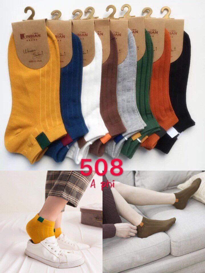 set 05 đôi tất gân nhiều màu cho nữ