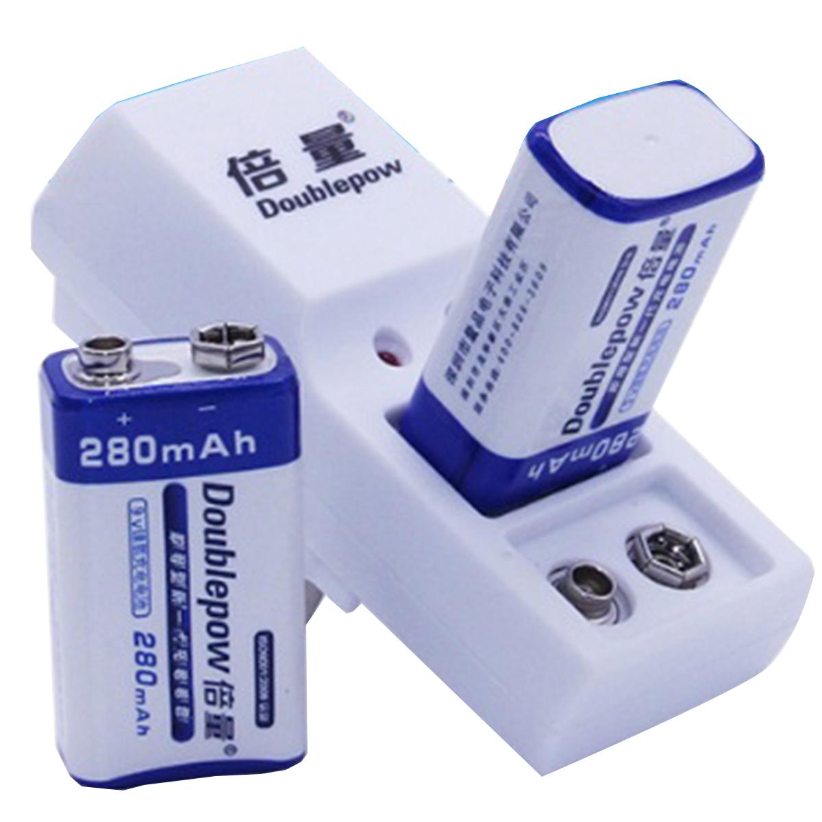 Bộ sạc + 2 Pin sạc 9v Doublepow