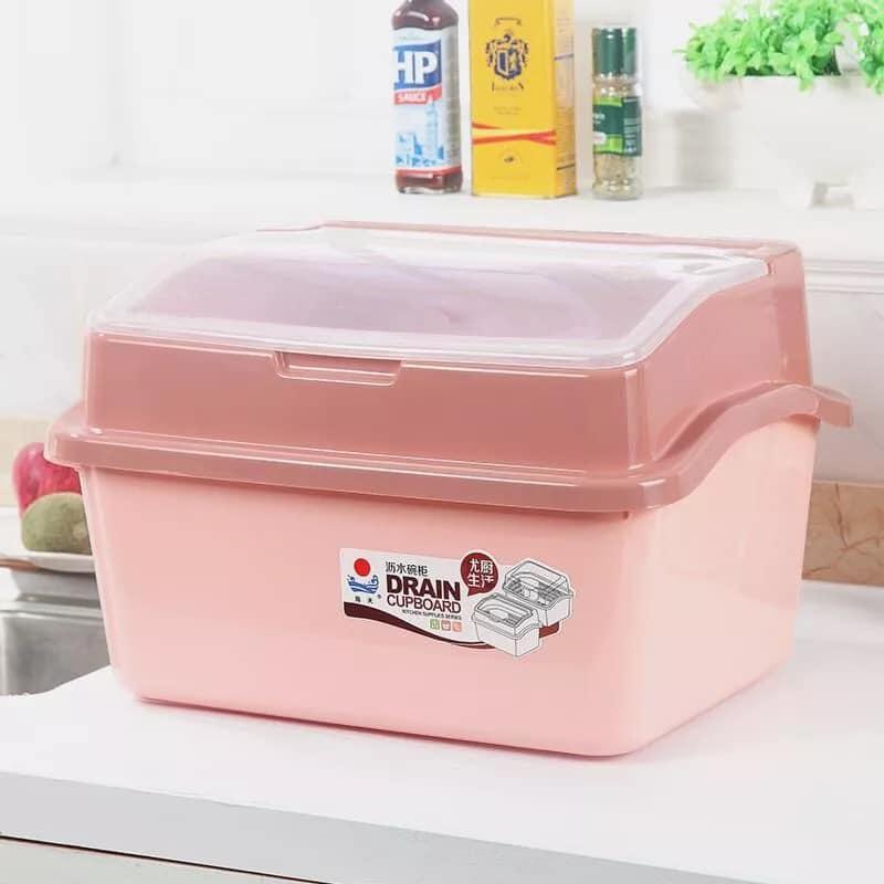 Rổ úp chén bát đĩa có nắp đậy cỡ lớn mẫu mới nhất