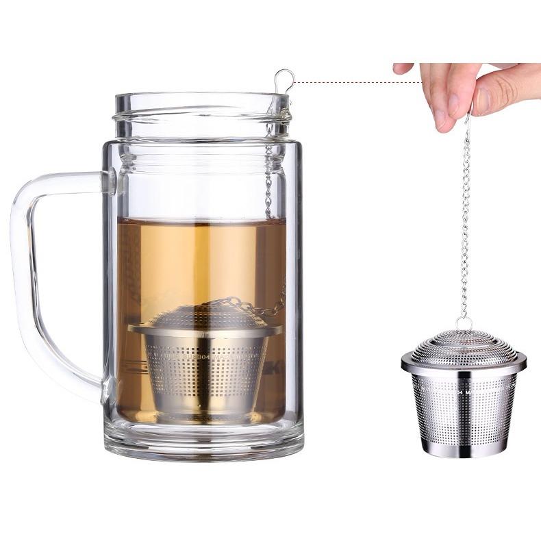 Dụng cụ lọc trà thả ấm inox 304 - 6x6.5cm