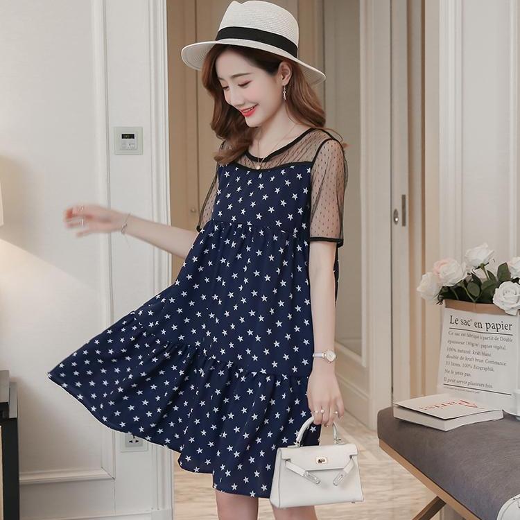 Đầm bầu họa tiết hình sao DB10
