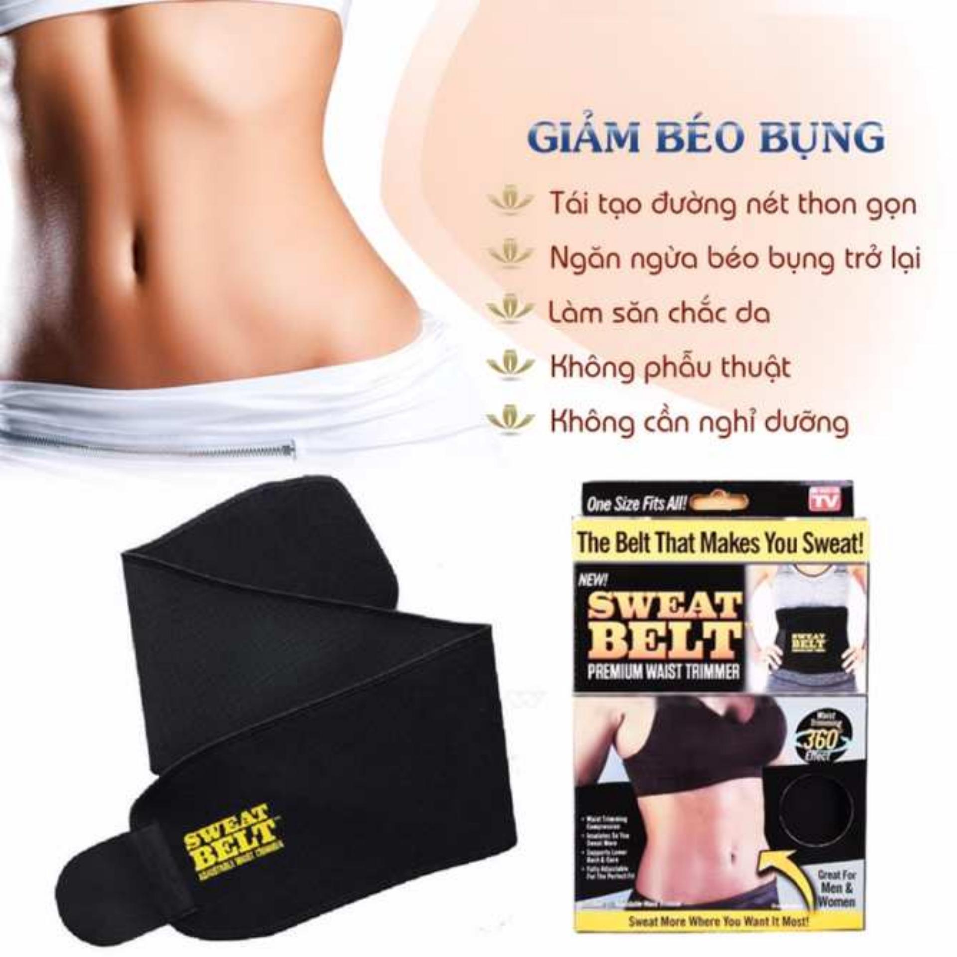 Đai Quấn Nóng Giảm Mỡ Bụng (Đen)