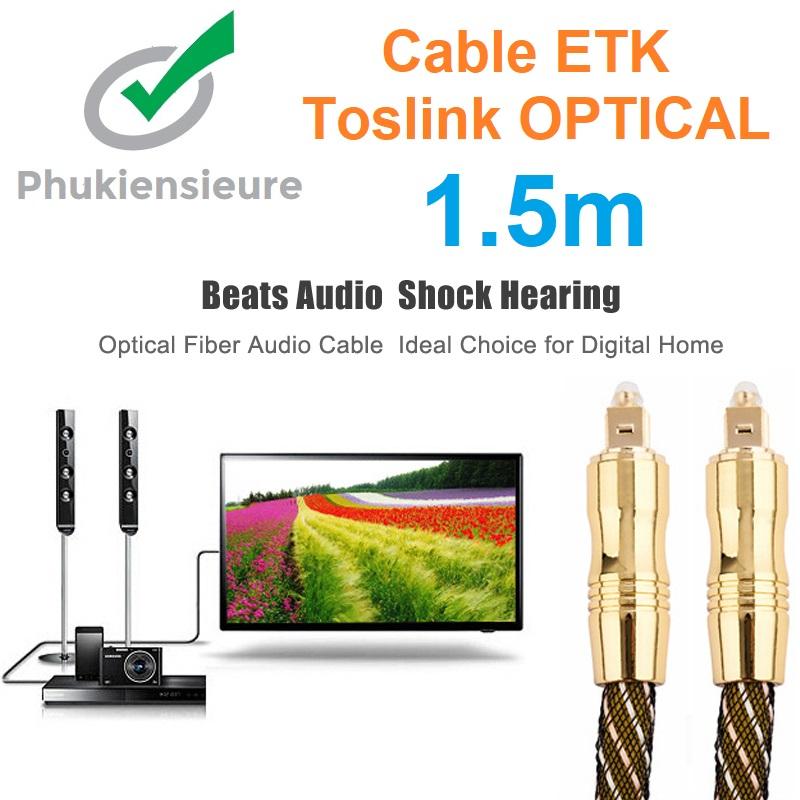 Cáp quang âm thanh mạ vàng 24K Toslink Optical 1.5m