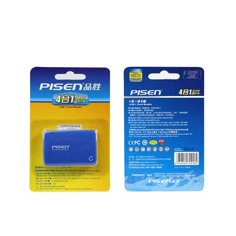Đầu đọc thẻ nhớ Pisen 4-in-1 (Xanh)