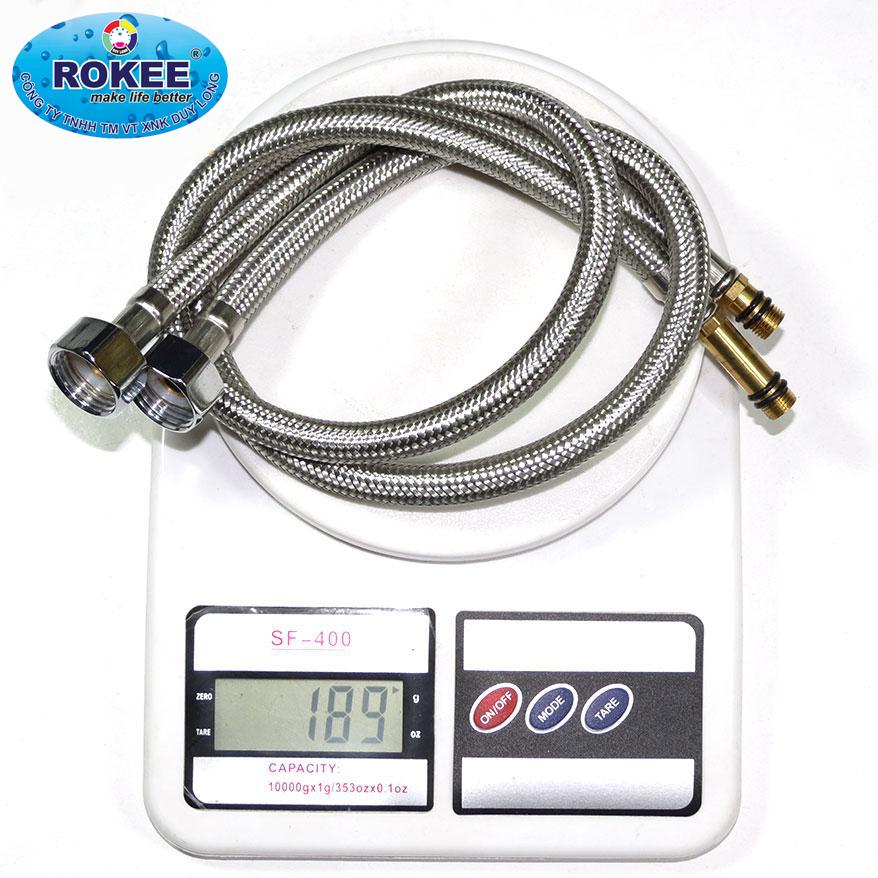 VÒI RỬA CHÉN NÓNG LẠNH ROKEE DL105 (Trắng bạc)