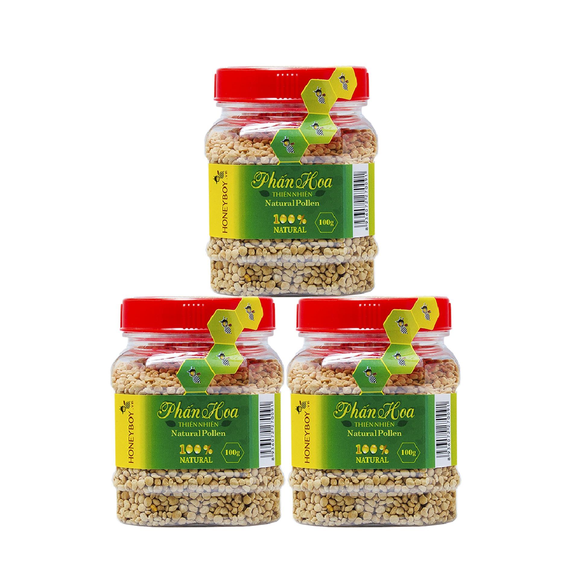 Bộ 3 Phấn hoa thiên nhiên HONEYBOY 100g