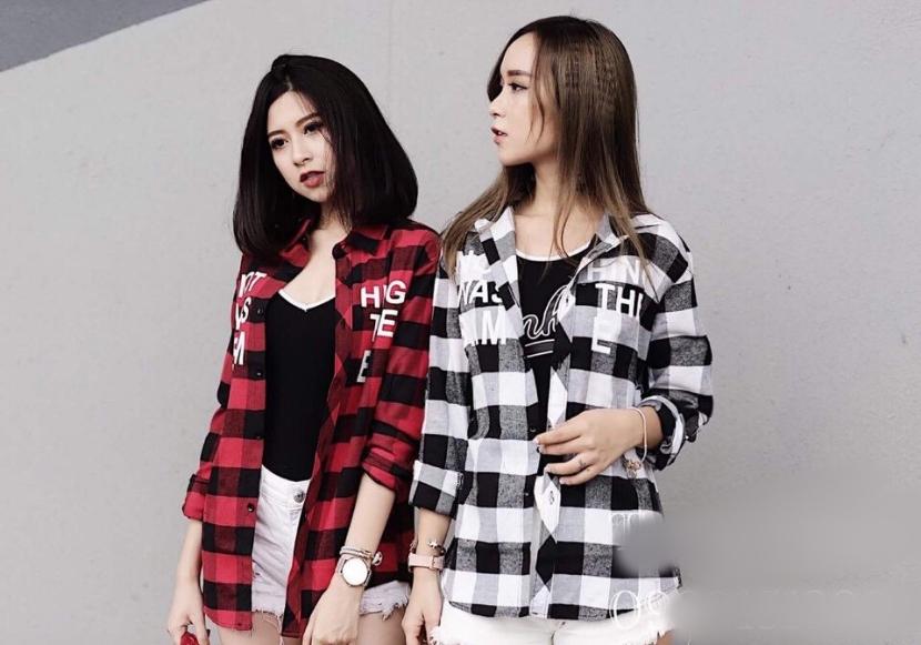 [HCM]Áo sơ mi sọc caro form rộng