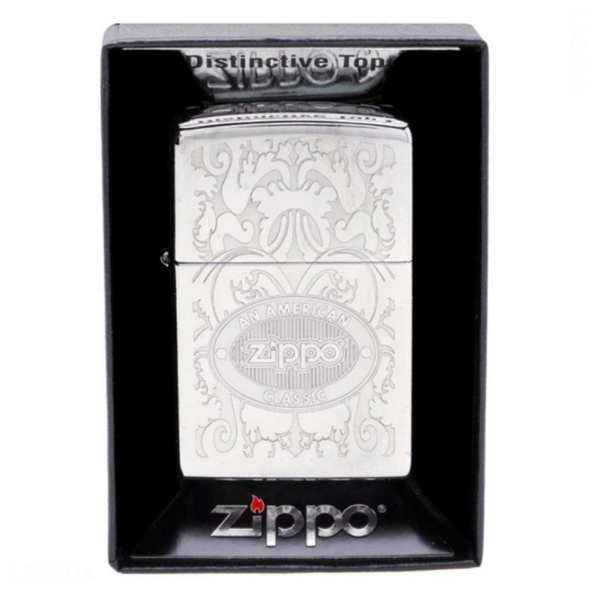[HCM]Bật Lửa Zippo Bạc Khắc Hình Tinh tế
