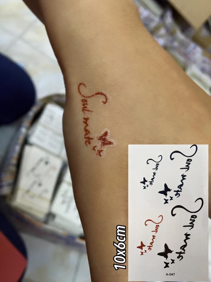 [HCM]Hình xăm dán tattoo combo 12 tấm mini chữ kí