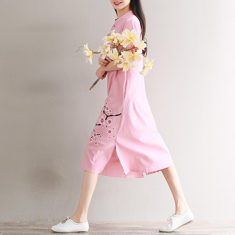 Đầm bầu công sở cổ tàu dáng dài