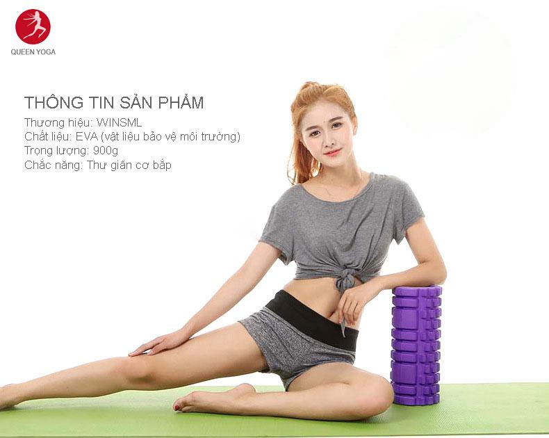 Ống lăn gym – Con lăn massage tập gym – Foam Roller