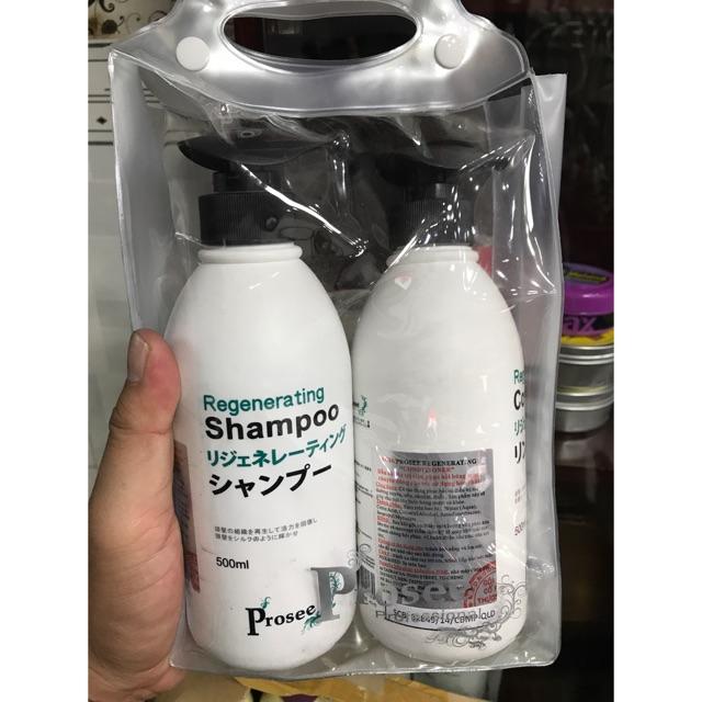 [HCM]Dầu gội + Xả phục hồi Prosee Regenerating 500mlx2