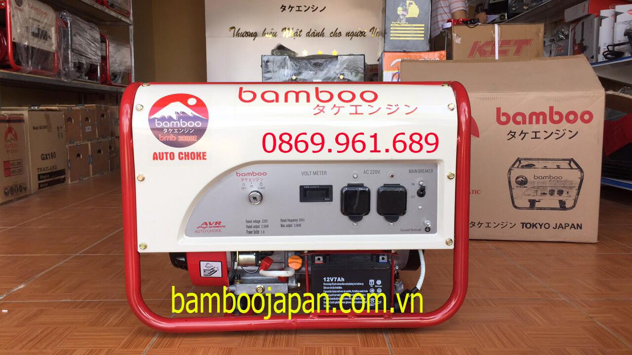 Máy phát điện Bamboo 3800 E (2,8kw; xăng; đề)