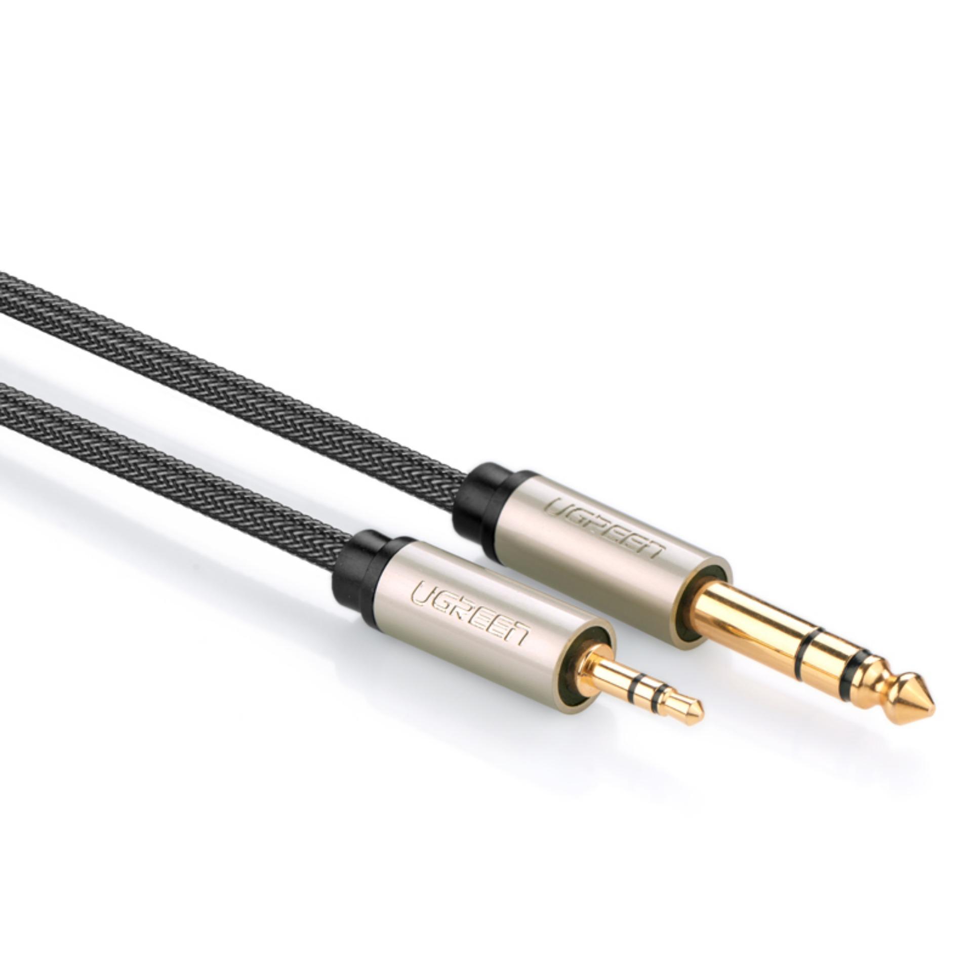 Cáp loa 3.5mm sang 2 đầu 6.5mm 5m UGREEN 10619