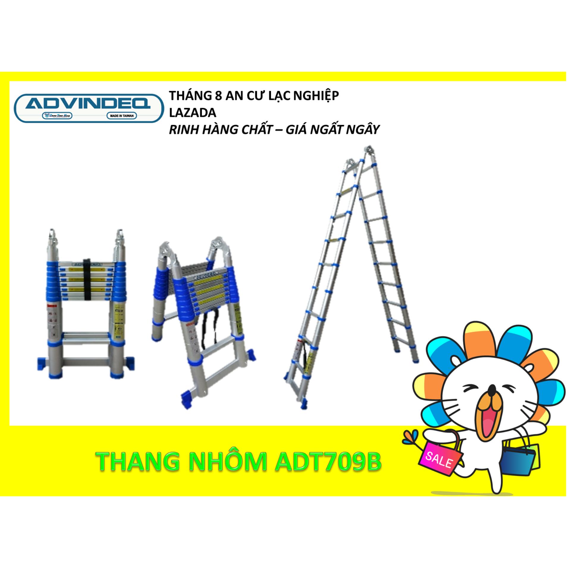 Thang nhôm rút gọn Advindeq ADT709B (A: 2,8m; I: 5,6m)