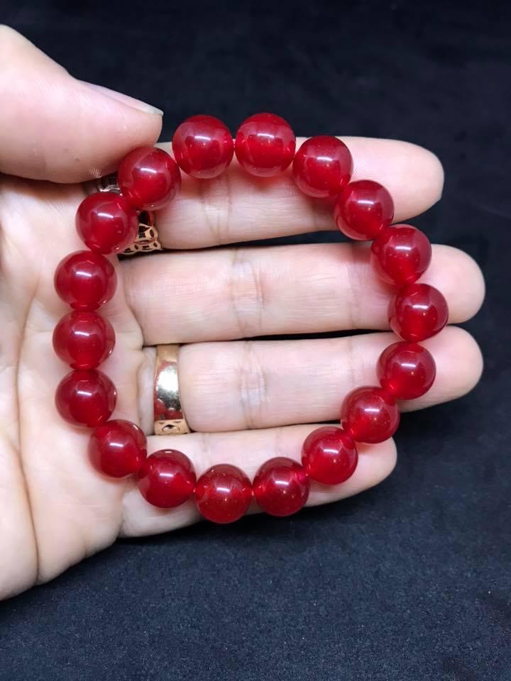 [HCM]VÒNG TAY ĐÁ HUYẾT LONG 10LY