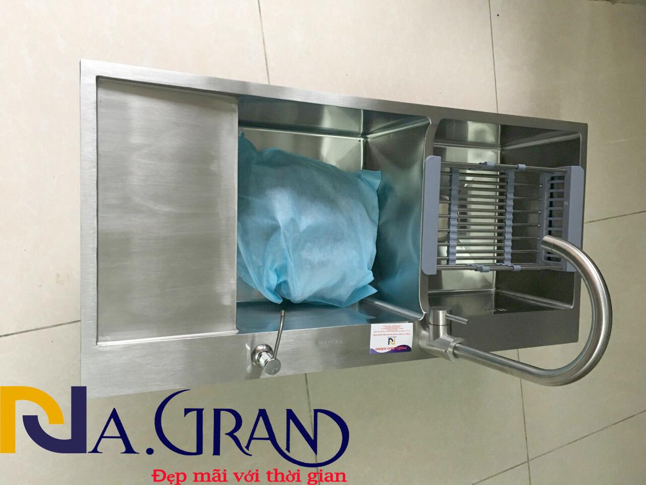 Chậu Rửa Chén Bát INOX 304 Cao Cấp N1 10048 NA.GRAND Tặng Rổ Đa Năng và Bộ Xả Chậu