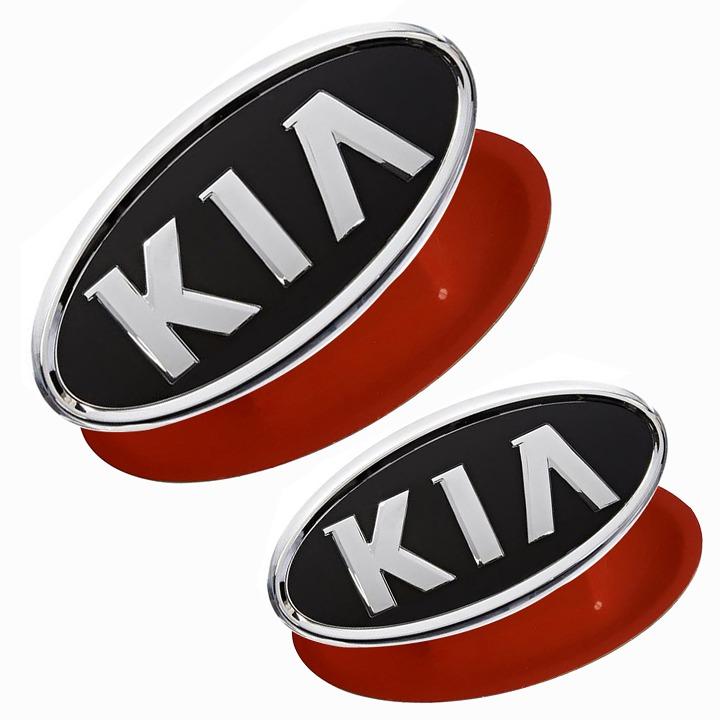 Bộ 02 logo KIA trước và sau 12x6 và 15x7.5 (dán)