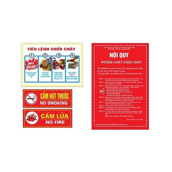 Bộ nội quy, tiêu lệnh pccc, cấm lửa, cấm thuốc-